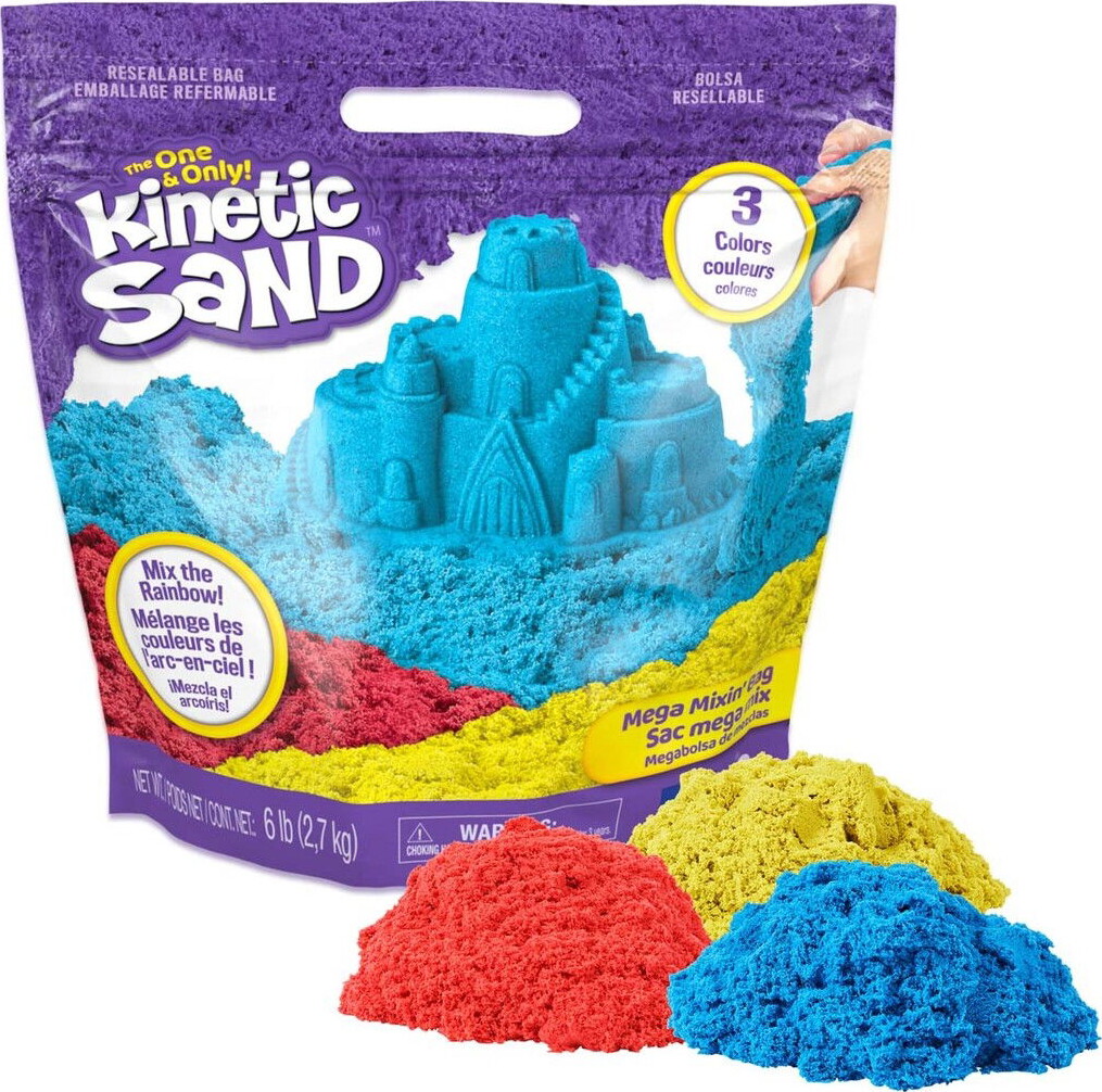 Kinetic Sand - Primærfarver Pose - 2,7kg