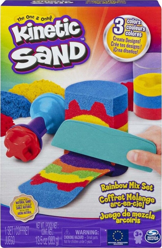 Kinetic Sand - Rainbow Mix Sæt - 3 Farver