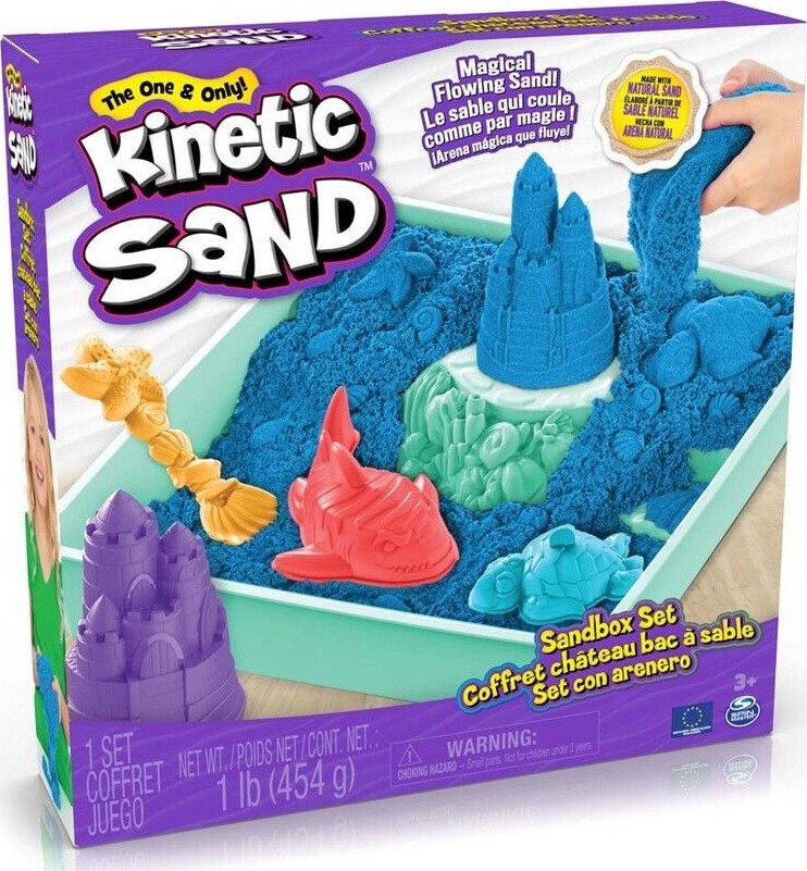 Billede af Kinetic Sand - Sandbox Sæt - Blå