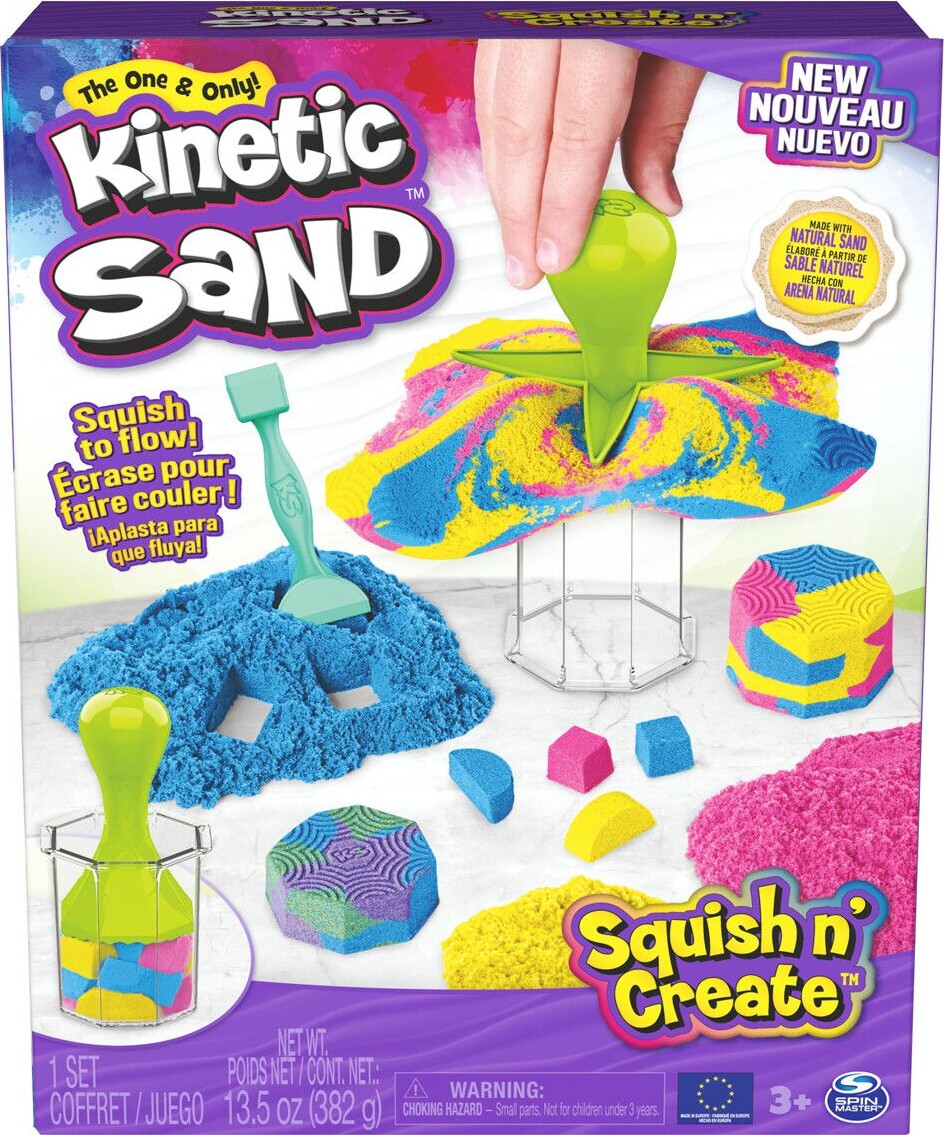 Billede af Kinetic Sand Sæt - Squish N' Create - Legesand