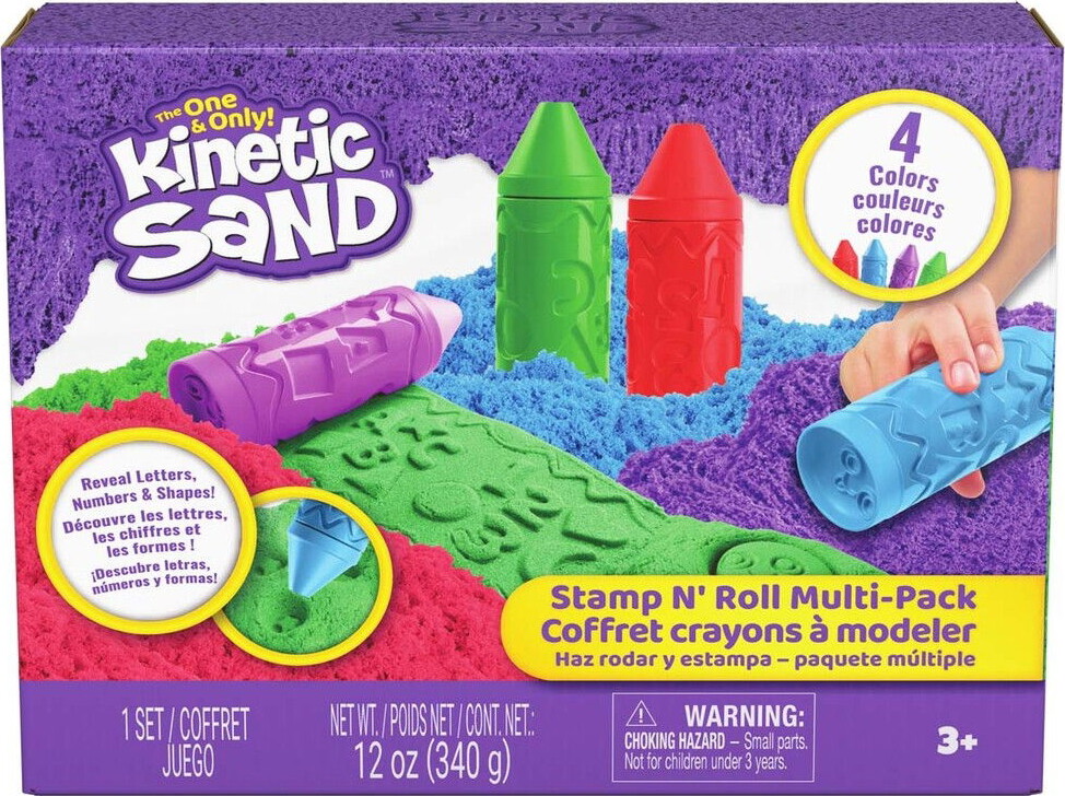 Kinetic Sand - Stempel Og Rul Multipak
