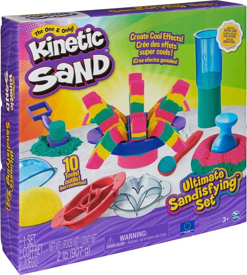 Billede af Kinetic Sand - Ultimate Sandisfying - Magisk Sand Sæt - 3 Farver hos Gucca.dk