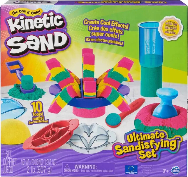 Kinetic Sand - Ultimate Sandisfying - Magisk Sand Sæt - 3 Farver