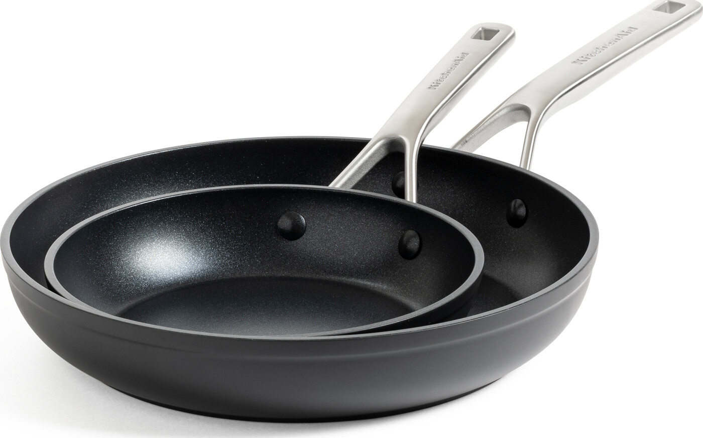 Kitchenaid - Forged Hardened Aluminium Frypan Set 2pcs - Black - 20cm + 28cm