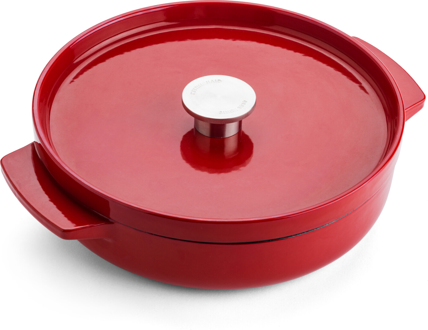 Kitchenaid - Ka-ci Shallow Castiron Covered Casserole - Empire Red - 26 Cm