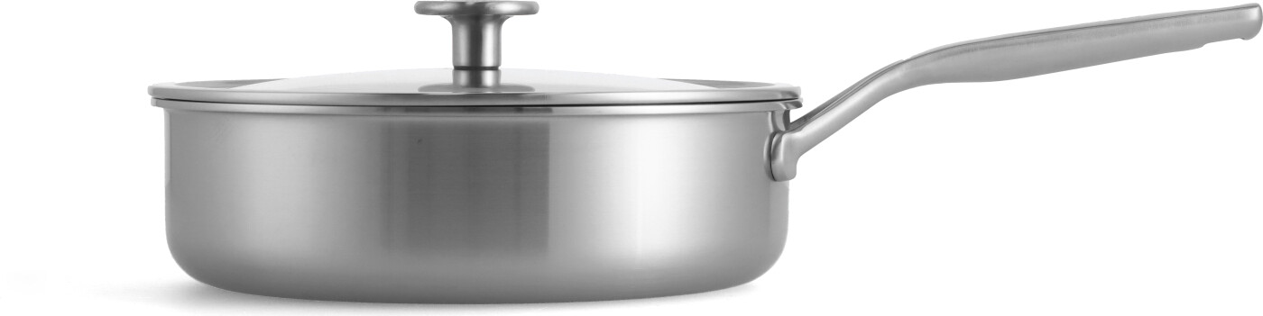 Kitchenaid - Multiply Skillet With Lid - Silver - 24 Cm