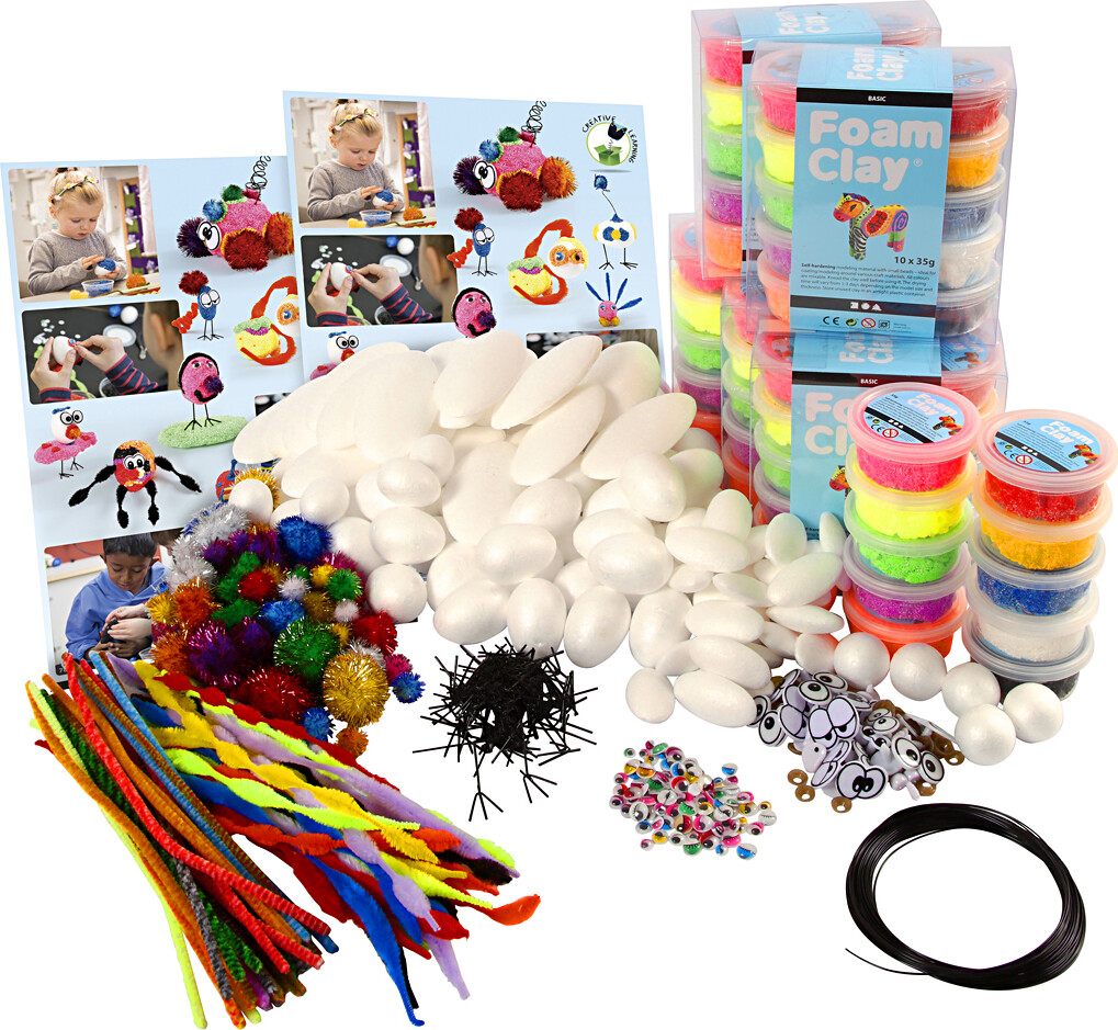 Klassesæt Til Figurer Med Foam Clay