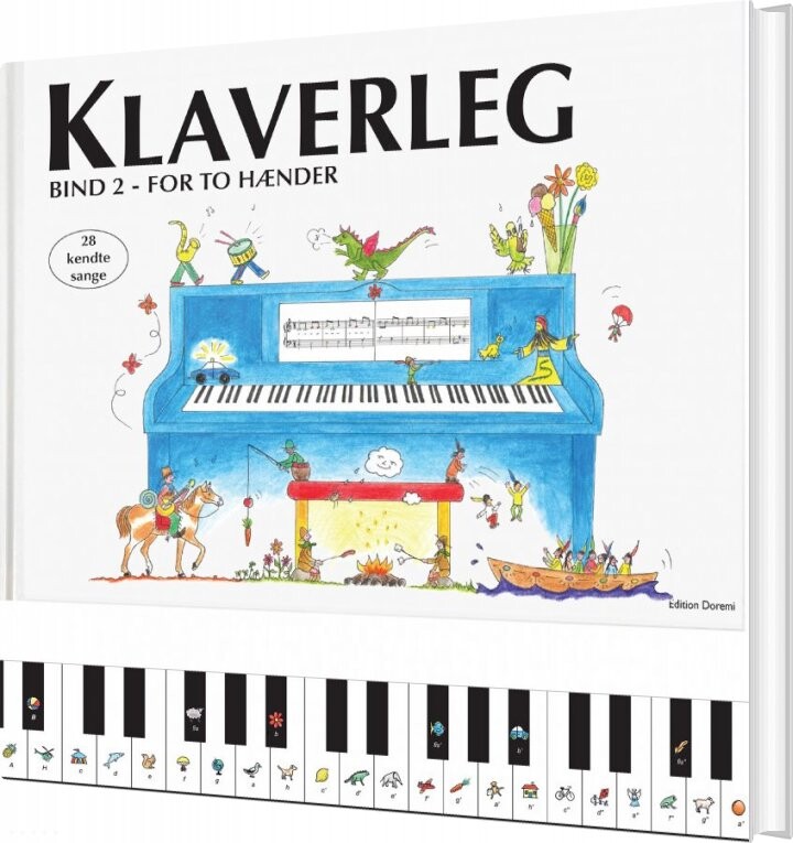 Billede af Klaverleg 2 - For To Hænder - Blå - Pernille Holm Kofod - Bog