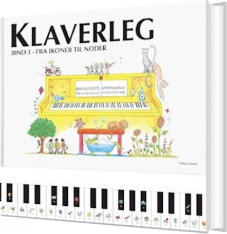 Klaverleg Bind 3 - Fra Ikoner Til Noder (gul) - Pernille Holm Kofod - Bog