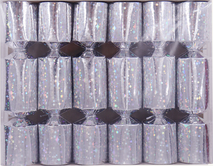 Knallerter 14 Cm - 6 Stk Holografisk - Sølv - Scanseason