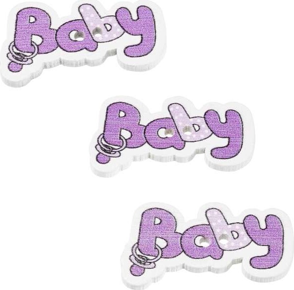 Knapper - Baby Lilla - Ca. 3 Cm - 12 Stk