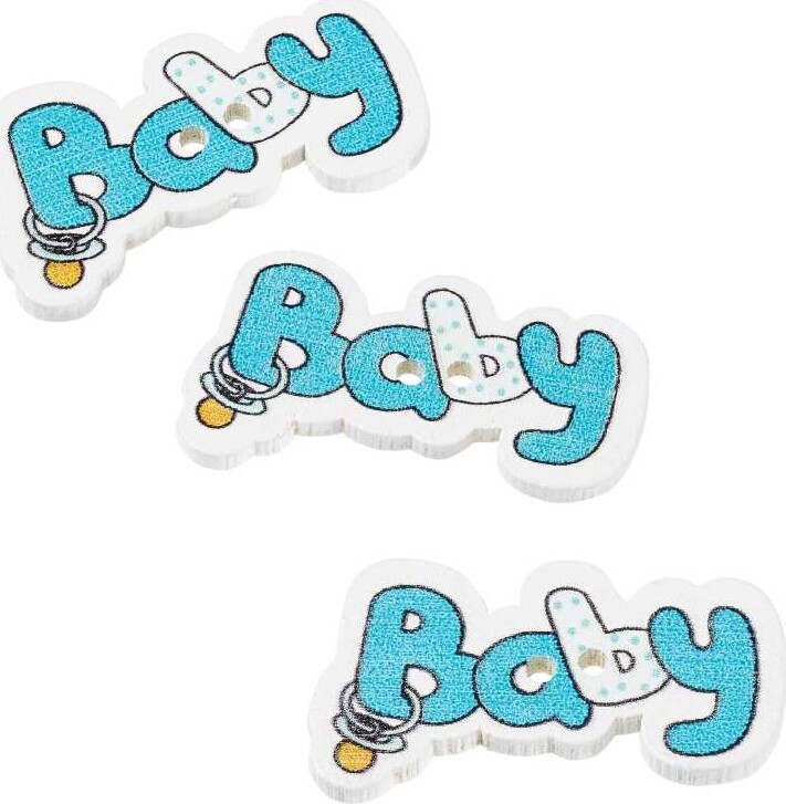 Knapper - Baby Turkis - Ca. 3 Cm - 12 Stk
