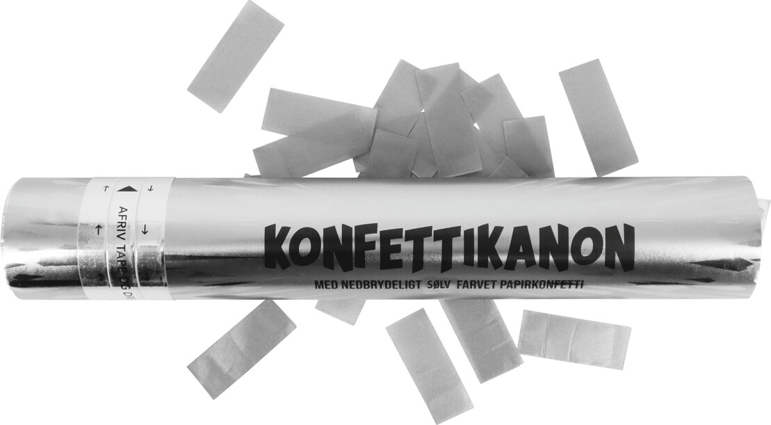 Konfettikanon - Sølv - 30xø5 Cm - Scanseason
