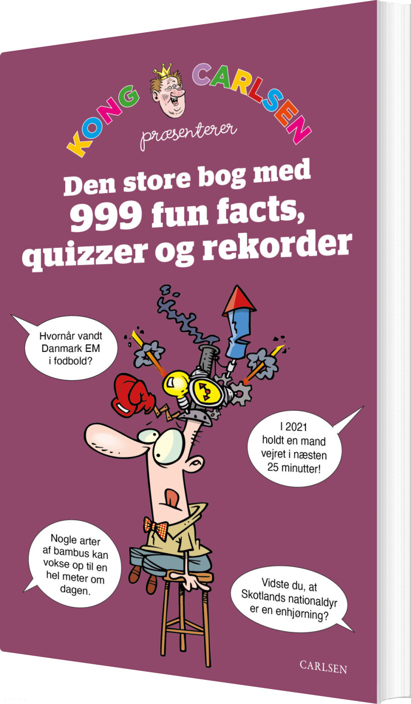 Kong Carlsen - Den Store Bog Med 999 Fun Facts, Quizzer Og Rekorder - Alexander Grevy - Bog