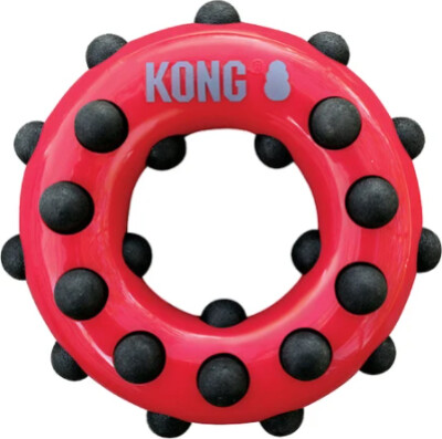 Kong - Hundelegetøj Med Pivelyd - Dotz Circle - 16 Cm