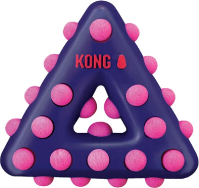 Kong - Hundelegetøj Med Pivelyd - Dotz Triangle - 15 Cm