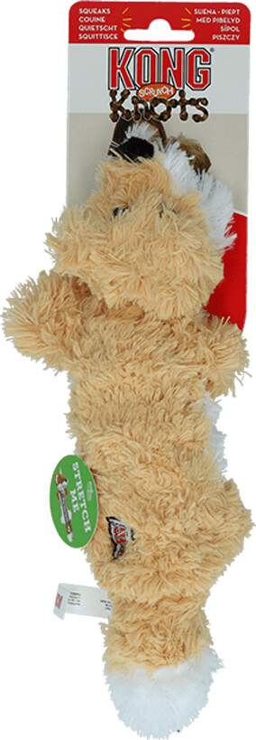 Kong - Scrunch Knots Ræv Bamse Til Hund - 26 Cm