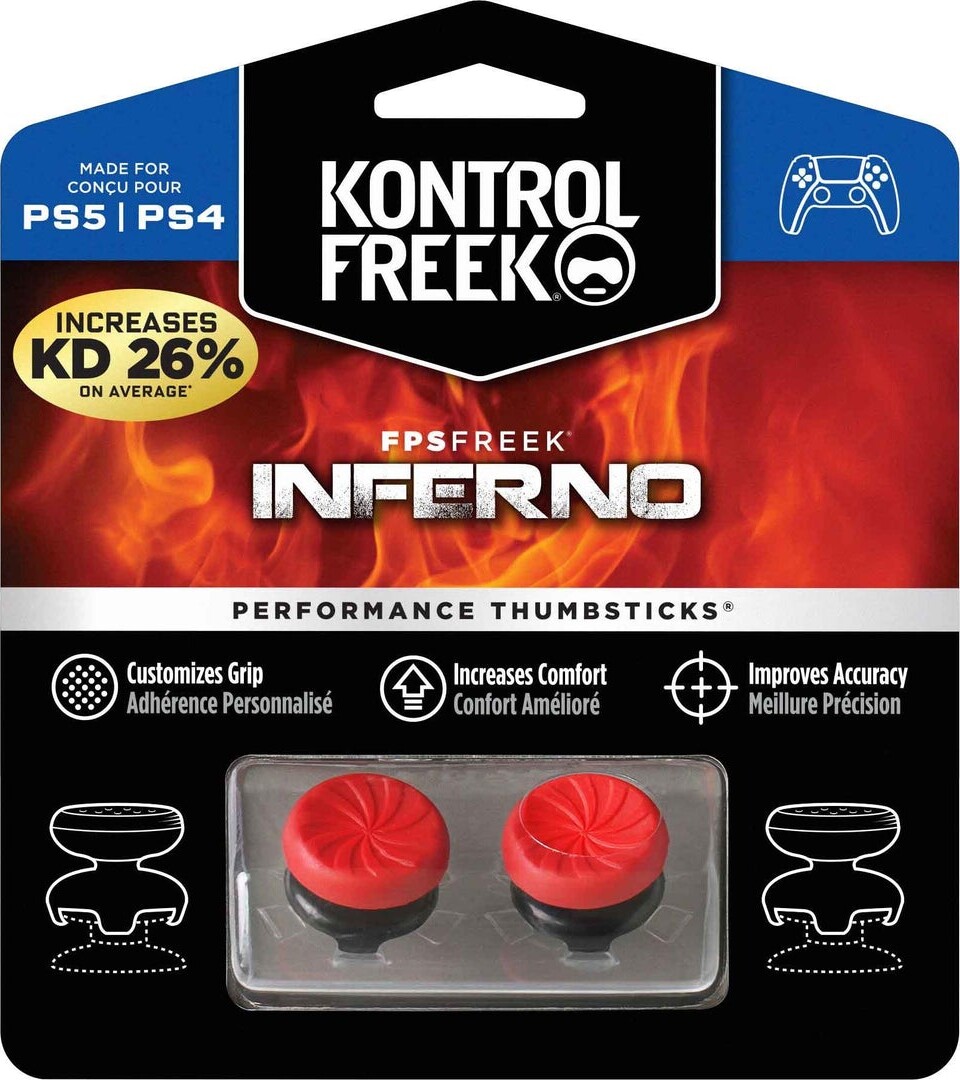 Se Kontrolfreek - Fps Freek Inferno Thumbsticks Til Ps5 Og Ps4 - Rød hos Gucca.dk