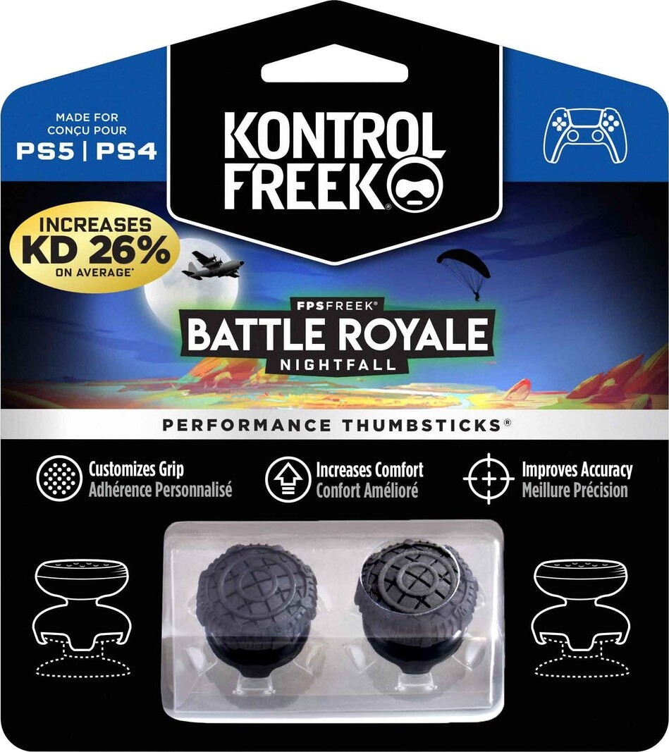 Se Kontrolfreek - Fps Freek Battle Royale Nightfall Thumbsticks Til Ps5 Og Ps4 - Sort hos Gucca.dk