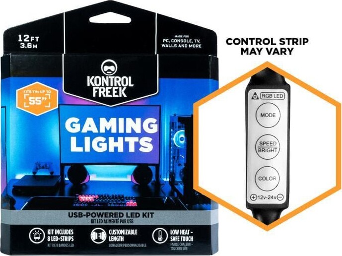 Kontrolfreek - Gaming Lights Led Strip Lights - Til Pc, Konsol, Tv Og Væg