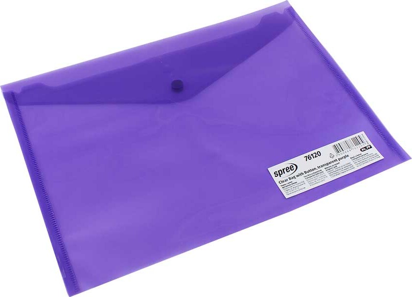 Plast Konvolutter - C4 - 12 Stk. - Klar Lilla - Spree