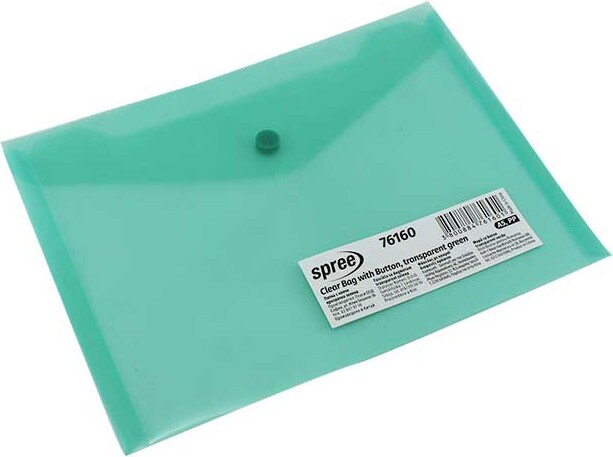 Plast Konvolutter - C5 - 12 Stk. - Klar Grøn - Spree