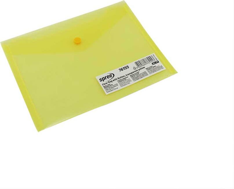 Plast Konvolutter - C5 - 12 Stk. - Klar Gul - Spree