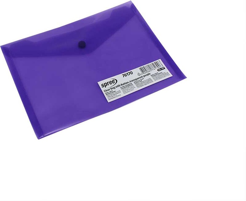 Plast Konvolutter - C5 - 12 Stk. - Klar Lilla - Spree