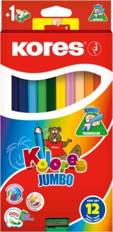 Kores - Kolores - Jumbo Farveblyanter - 12 Stk