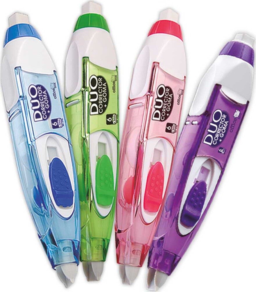 Korrektionstape Med Viskelæder - 1 Stk. Assorterede