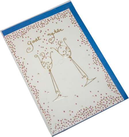 Kort 1 / 1 Julekort 2 Champagneglas