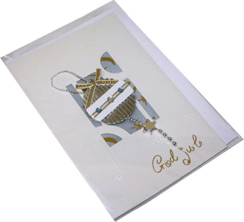 Kort 1 / 1 Julekort Sølv Julekugle Udst