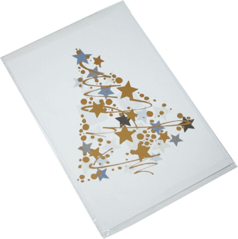 Kort 1 / 1 Julekort Sølv Og Guld Træ