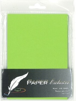 Kort A6 240g Lime Tekstureret 10stk. - 952 - Paper Exclusive