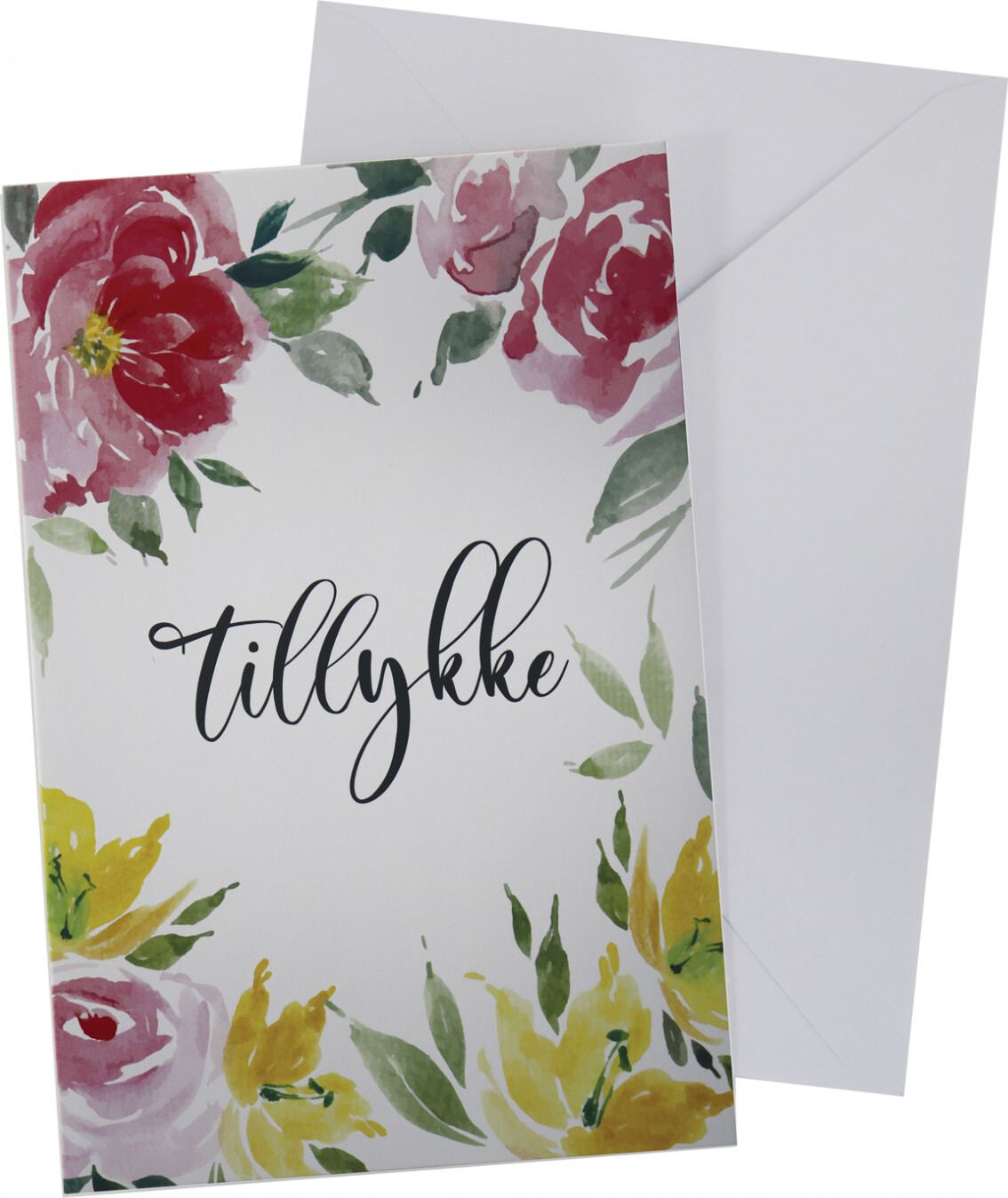 Kort Med Konvolut Blomstertillykke11 X 17 Cm - Scanseason