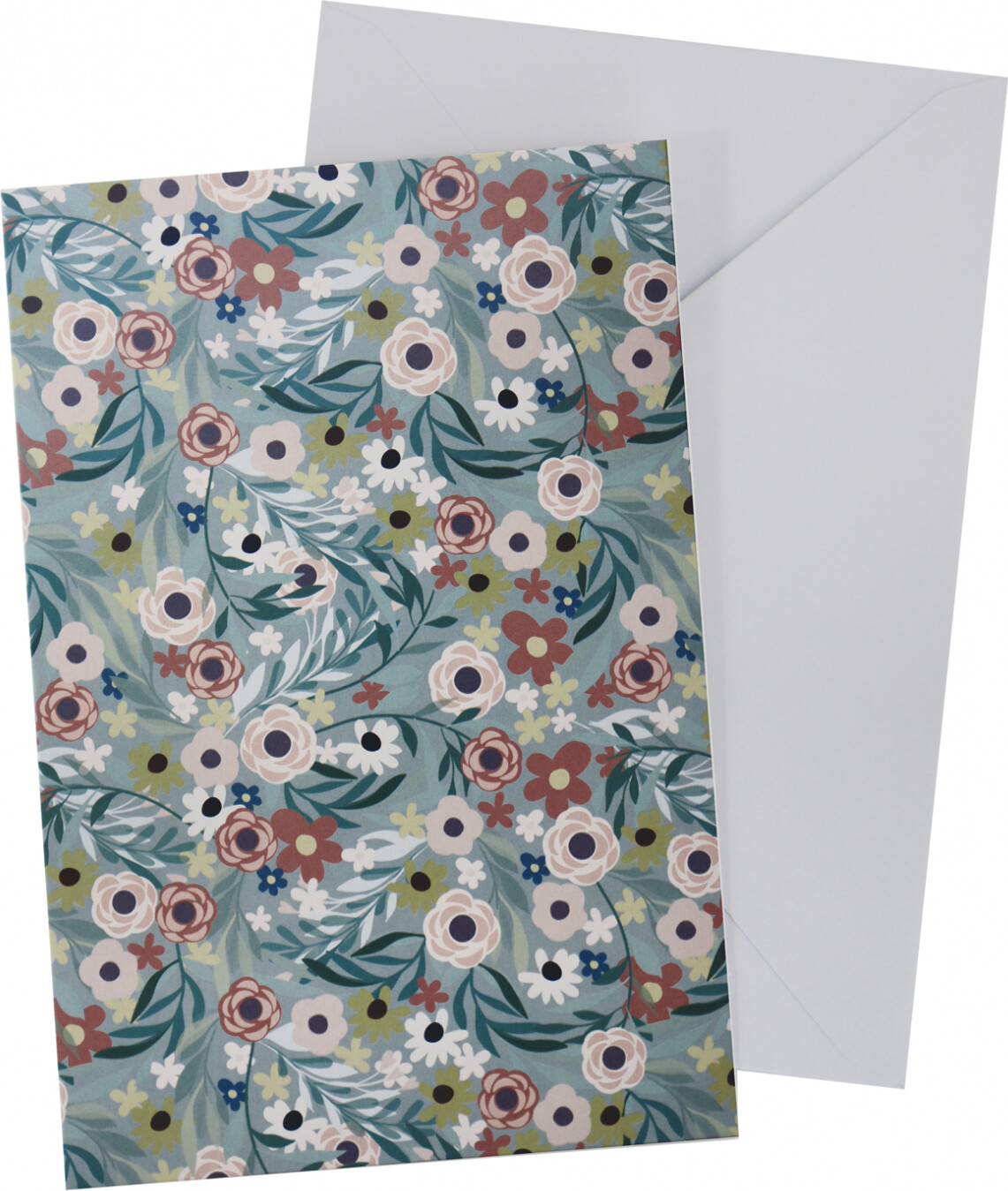 Kort Med Konvolut Små Blomster 11 X 17 Cm - Scanseason