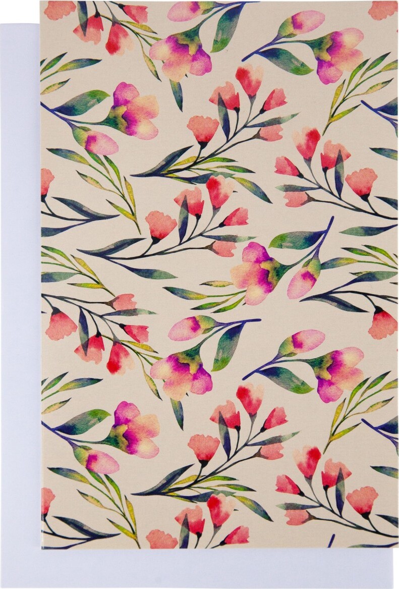 Kort Med Kuvert - 11x17 Cm - Blomst - Scanseason