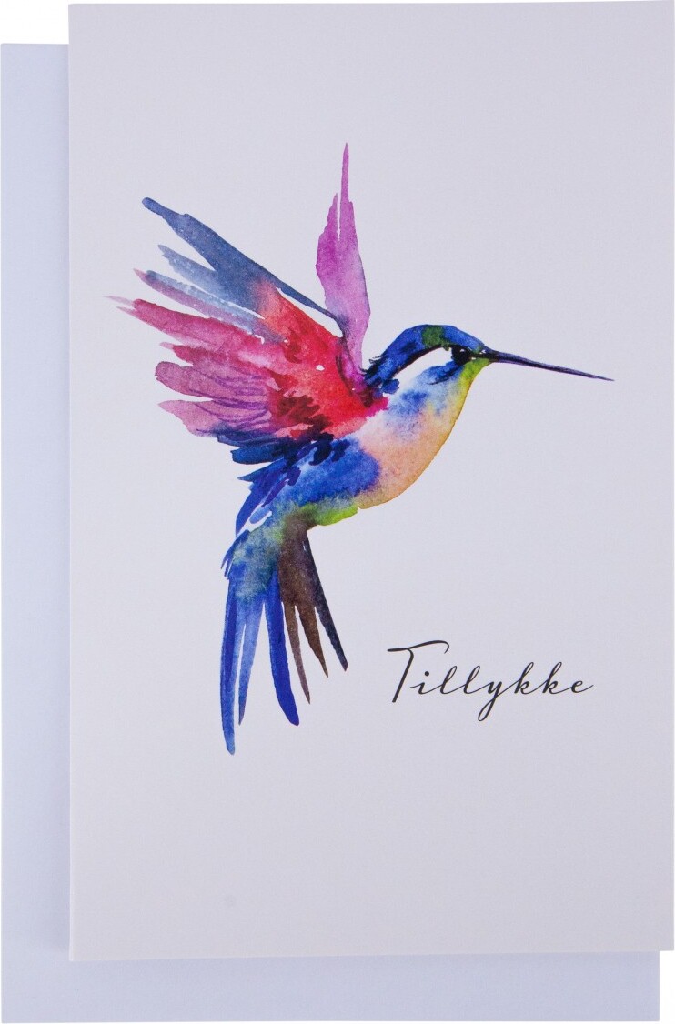 Kort Med Kuvert - 11x17 Cm - Kolibri - Scanseason