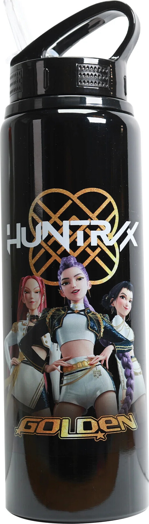 Kpop Demon Hunters - Flip Top Drinking Bottle - Golden - 650ml