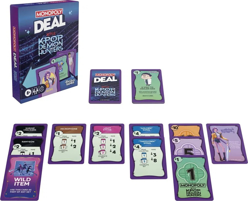 Kpop Demon Hunters Monopoly Deal - Dk - Hasbro Gaming