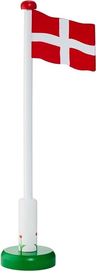 KREA Fødselsdagsflag i træ - 35 cm - Dannebrog