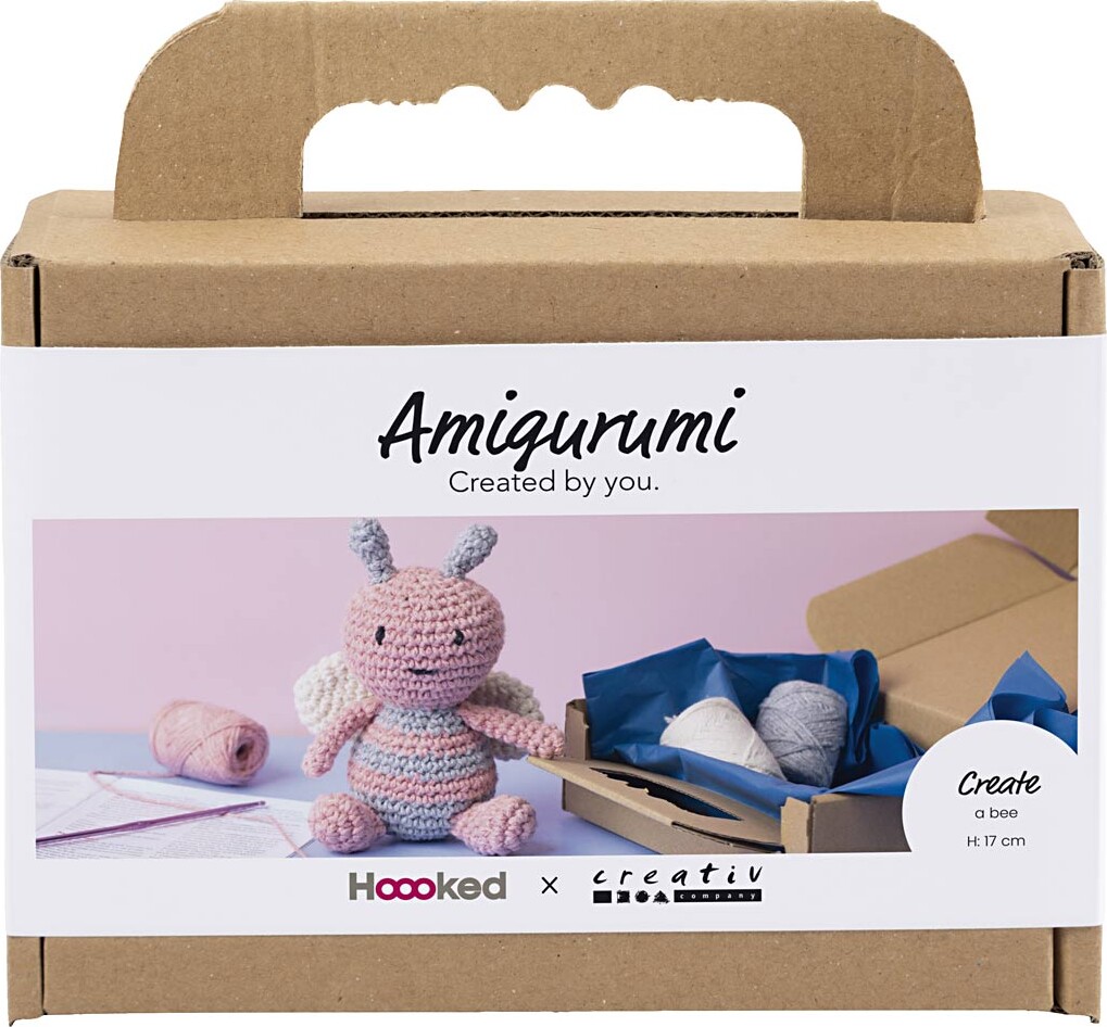 Kreativt Sæt Med Amigurumi - Honningbi - Pastelfarver