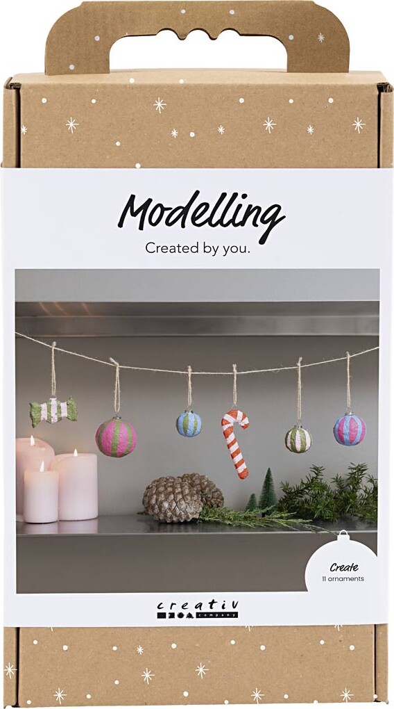 Kreativt Sæt - Modellering - Papfigurer Til Jul - Assorterede Farver