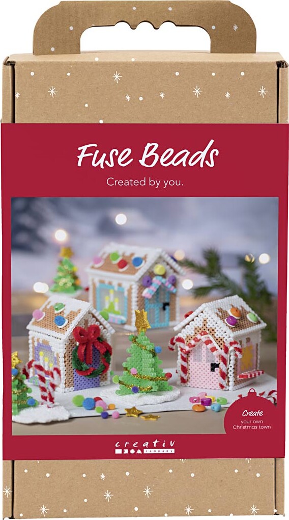 Craft Kit Fuse Beads - Julehus - assorterede farver (977828)