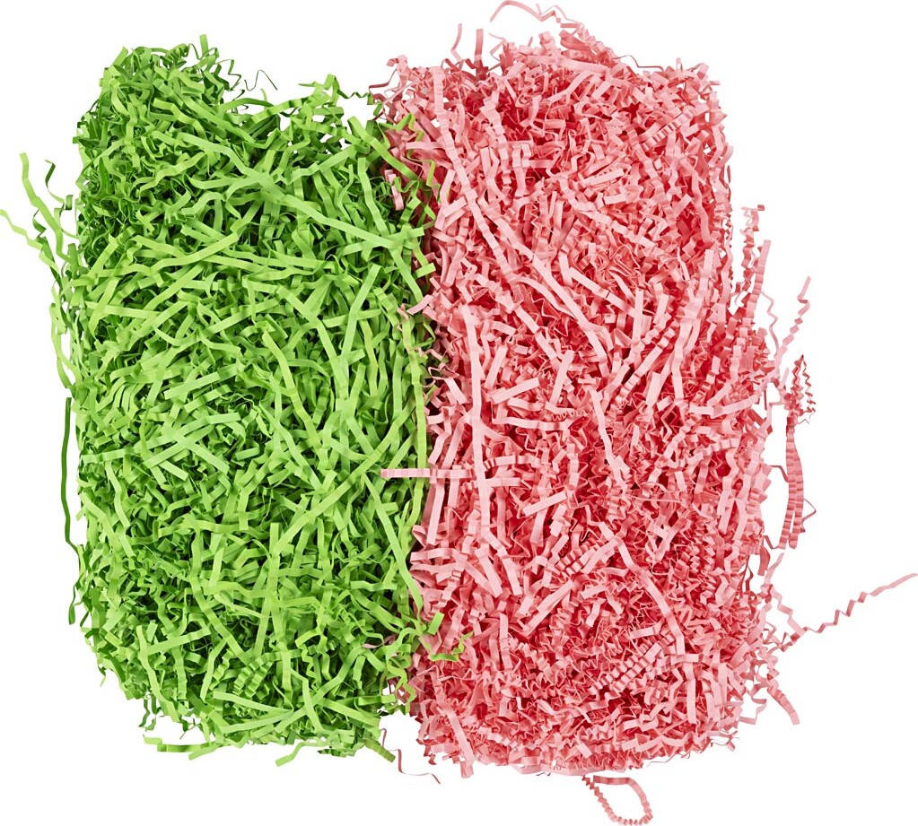 Krøllede Papirstrimler - L 25-30 Cm - B 3 Mm - Mørk Grøn - Pink - 2x50 G