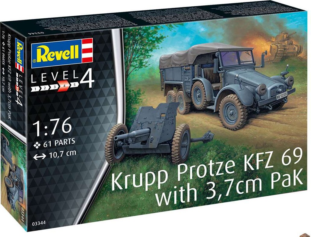 Billede af Revell - Krupp Protze Kfz 69 Med 3,7 Cm Pak - 1:76 - 03344
