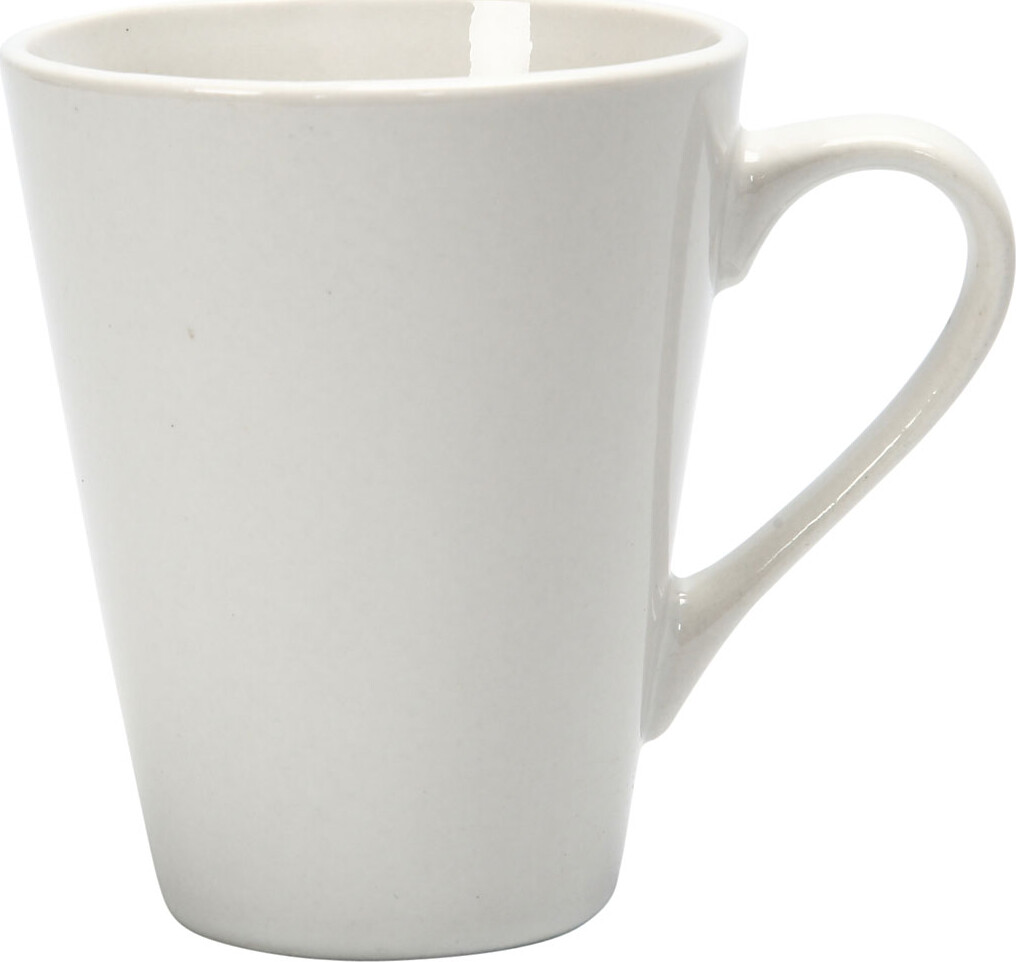 Krus - H 10 Cm - ø 5-8 Cm - 250 Ml - Hvid - 12 Stk. billede