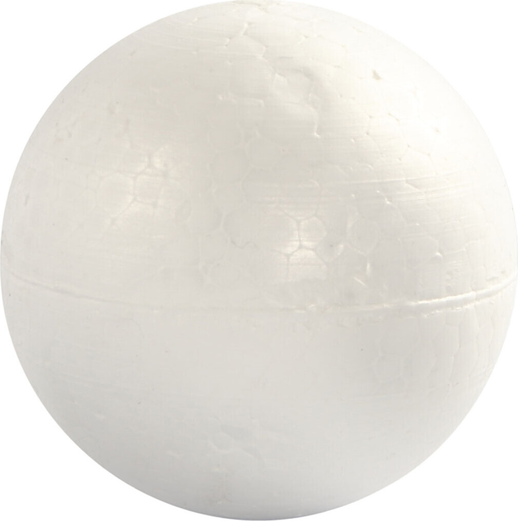 Kugle - ø 10 Cm - Hvid - 5 Stk. billede