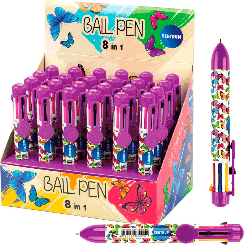 Kuglepen Med 8 Forskellige Farver - Centrum