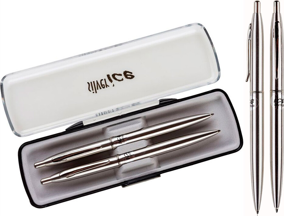 Kuglepen / Pencil Stål I Gaveæske - Centrum